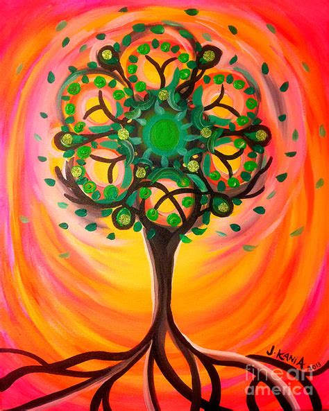 Psychedelic Tree Painting By Jonathan Kania Fine Art America