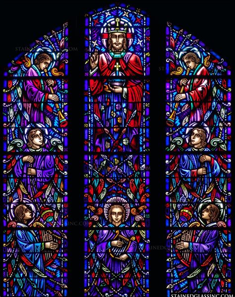 Christ King Of Kings Religious Stained Glass Window