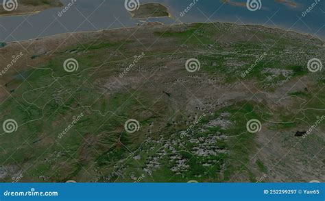 Lara Extruded Venezuela Stereographic Satellite Map Stock Video