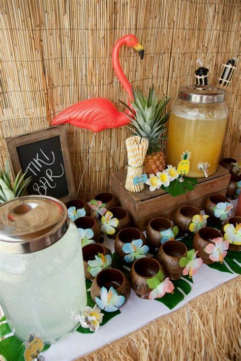 Tiki Bar Example Diy Aloha Party Hawaiian Party Drinks Tropical