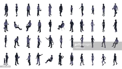 Silhouettes Isometric People High Res Vector Graphic Getty Images