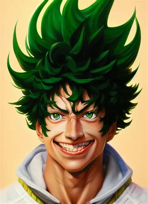 A Epic Portrait Of Izuku Midoriya Art By Boris Stable Diffusion