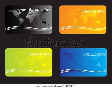 Business Card Map Background Stock Vector Royalty Free 15089410