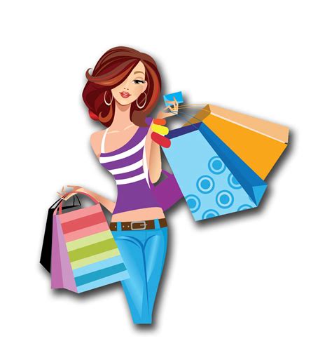 Shopping Cartoon Cartoon Women Shopping Png Download 11981298