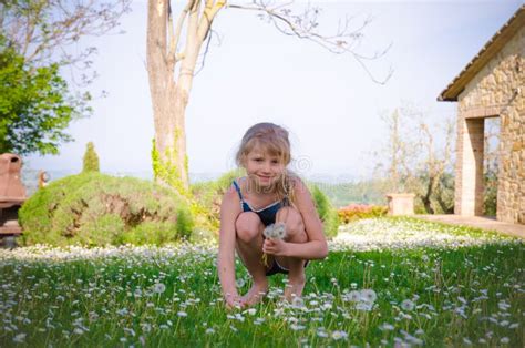 Happy Child With Flowers Stock Image Image Of Little 139309697