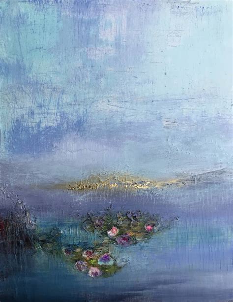 Abstract Water Lilies Painting By Henrieta Angel Saatchi Art