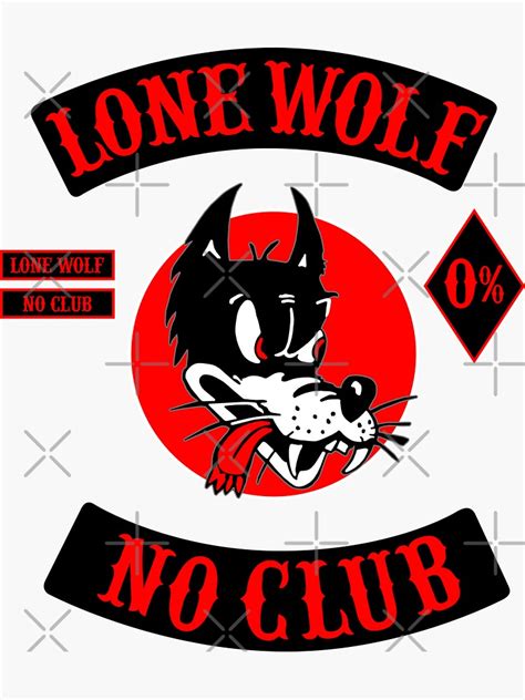 Lone Wolf Wolf Patrol No Club Clubs Shirt Sticker Decal Mask Sticker