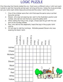 Mini puzzles are very much required to understand the puzzle rules. Creative and Curious Kids!: Logic Puzzles