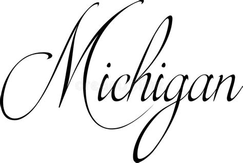 Michigan Text Sign Illustration Stock Vector Illustration Of Michigan