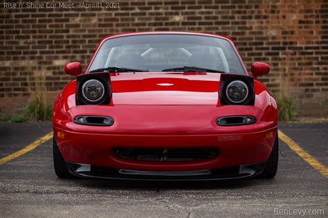 Red Na Miata With Front Lip