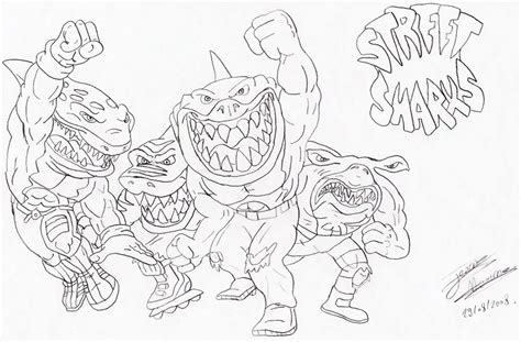 Street sharks coloring pages : STREET SHARKS 001 by Maxime-Jeanne on DeviantArt