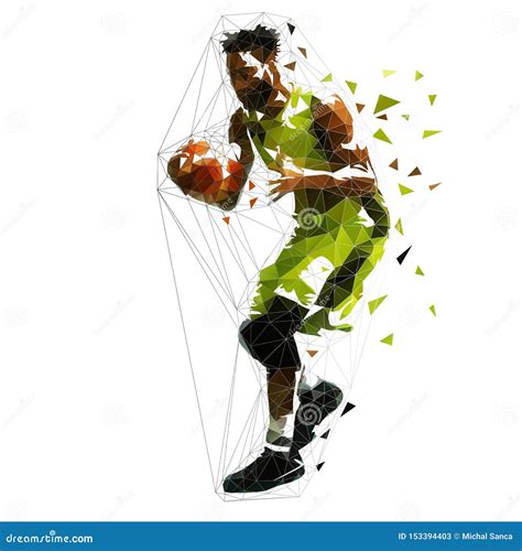 Low Poly Basketball Player Stock Vector Illustration Of Draft 153394403