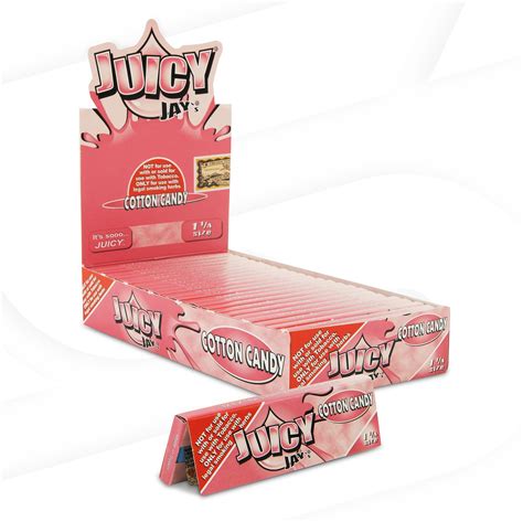 juicy jays 1 1 4 cotton candy flavored hemp rolling papers esd official