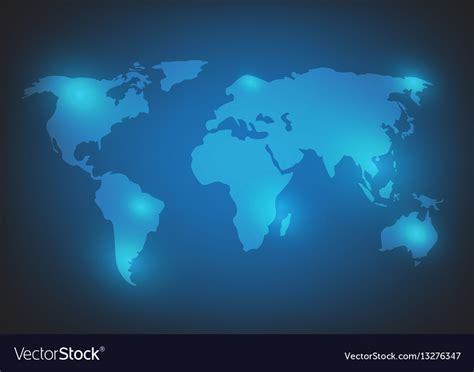 World Map Background On Blue Royalty Free Vector Image