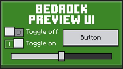 Bedrock Preview Ui Bedrock Edition Minecraft Texture Pack