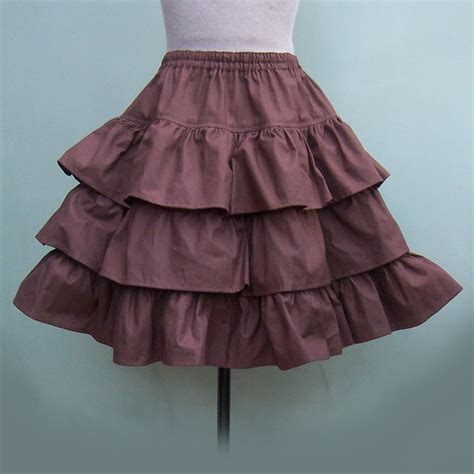 Tiered Ruffle Skirt Cotton Petticoat Dark Colours On Storenvy
