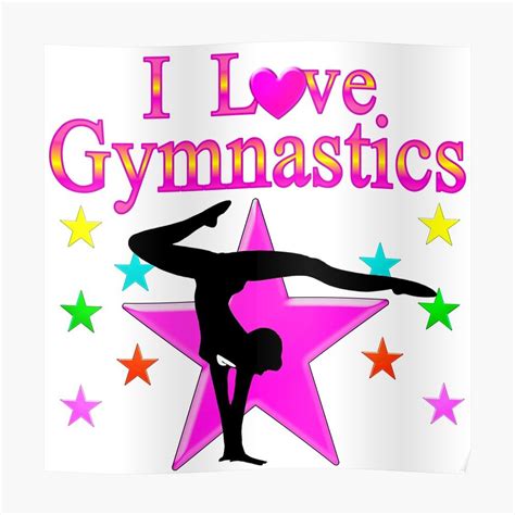 Pretty Pink Star Gymnastics Design Photographic Print By Jlporiginals