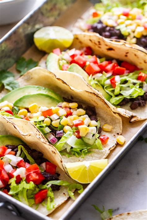 Vegan Black Bean Tacos Healthy Quick And Easy Weeknight Dinner