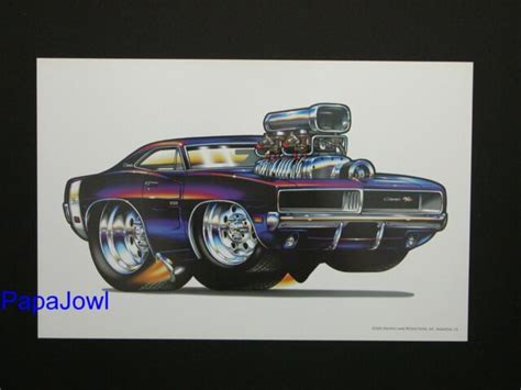 3 1969 Muscle Machines Prints Art Drawn By Rohan Day 11 By 17 Ebay
