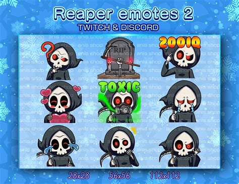 Discord Emotes Shock Wave Grim Reaper Body Colour Twitch Marketing