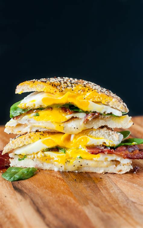 Everything Bagel Breakfast Sandwich Recipe Peas And Crayons