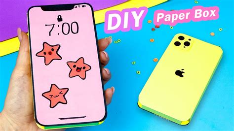 How To Make Paper An Iphone 12 Pro Max Diy Box Phone Paper Crafts