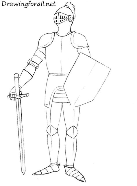 How To Draw A Knight For Beginners Knight Drawing Armor Drawing