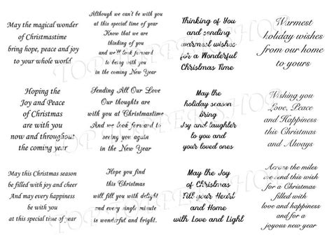 Easy Peel Off Transparent Stickers Christmas Verses Choose Colour