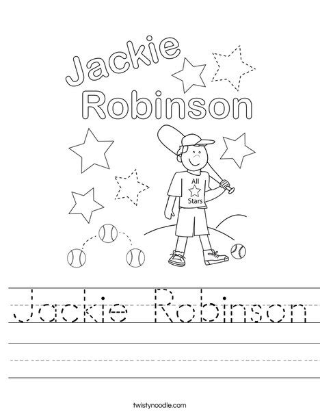 Jackie Robinson Worksheet Twisty Noodle