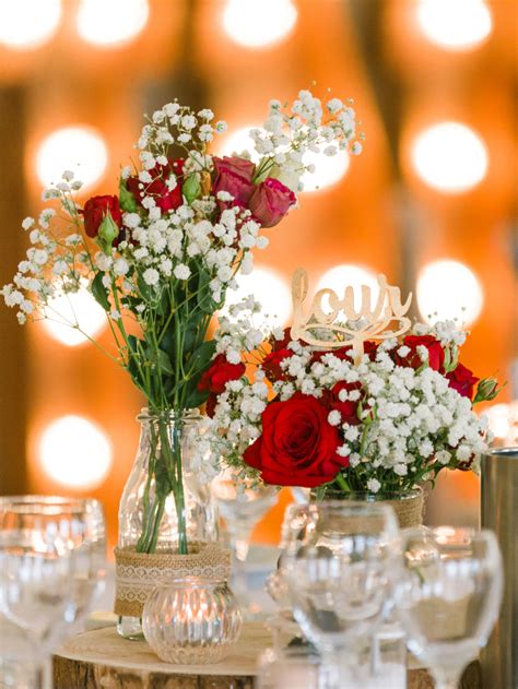 The Perfect Red Rose Wedding Table Decor Red Rose Wedding Red