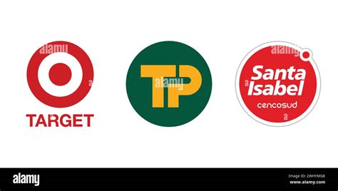 Target, Travis Perkins, Santa Isabel Cencosud. Vector editorial brand