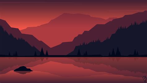 2048x1152 Minimalist Landscape Painting 2048x1152 Resolution Wallpaper