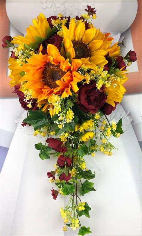 Learn A B A B Burgundy Artificial Wedding Flowers 35cm Burgundy 5pcs