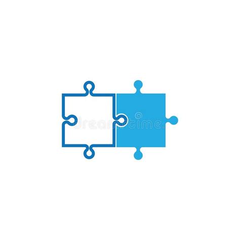 Puzzle Logo Vector Illustration Design Template Stock Vector