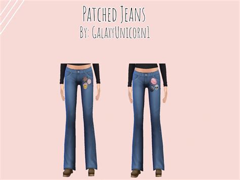 The Sims Resource Aesthetic Patched Jeans