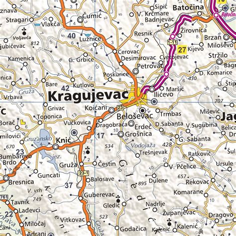 Srbija Auto Karta Map By Geoforma Fze Avenza Maps