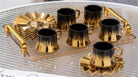 Porcelain Espresso Cup Set Design Arabic Matcha Tea Set Teapot Pcs