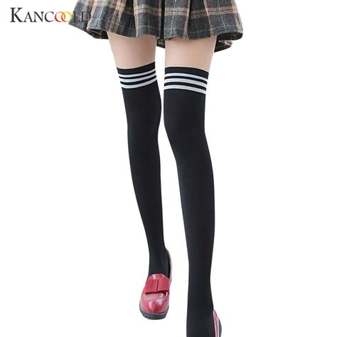 buy 2017 sweet women thigh high stockings autumn over knee warm elastic ladies