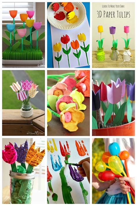 Birthday crafts for kids to make. 25 Tulip Crafts for Kids