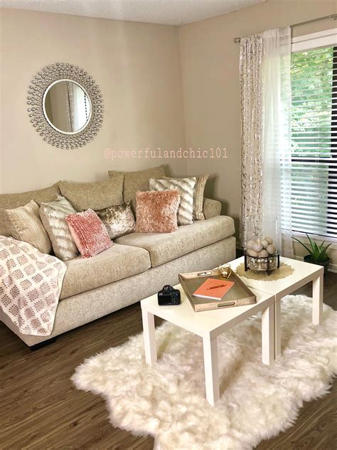 Blush Pink Gold White And Cream Living Room Decor Decor Decorideas