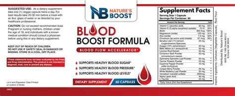 Blood Boost Formula Buy 2 Get 1 Free Pack Natures Boost