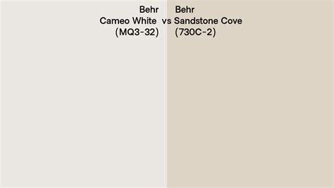 Behr Cameo White Vs Sandstone Cove Side By Side Comparison