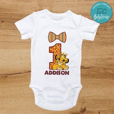 Lion King First Birthday Png File Template Bobotemp