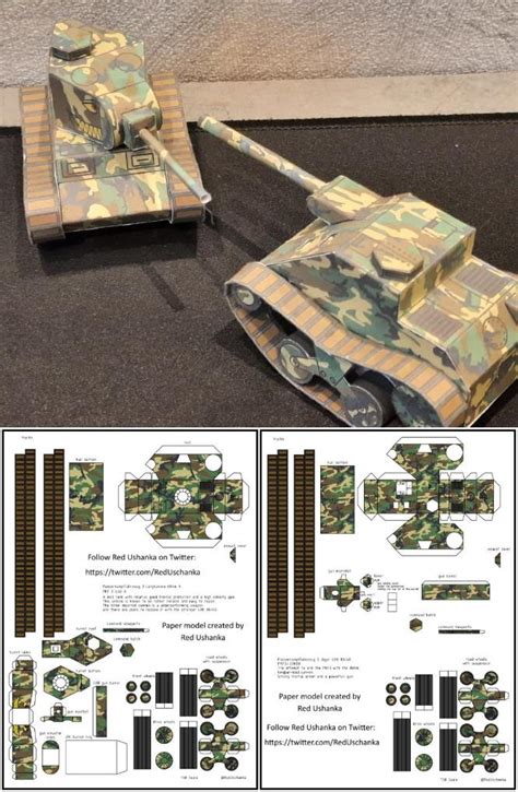 Paper Tanks Panzer Paper Models How To Make Paper Origami Chibi