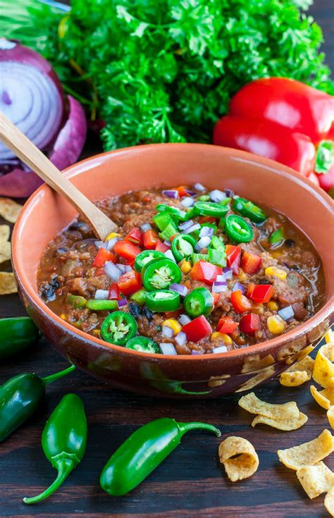 Hearty lentils and meaty mushroom take the place of animal protein in this rich chili. Vegan Lentil Chili - Instant Pot + Slow Cooker - Peas and ...