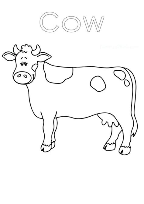 Kids Coloring Pages Of Cows