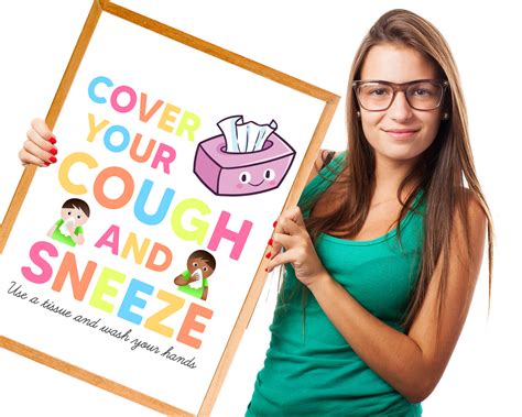 Printable Pdf Cover Your Mouth Cough And Sneeze Sign Poster School He
