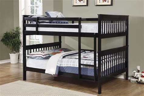 Black Full Over Full Bunk Bed From Coaster Coleman Furniture