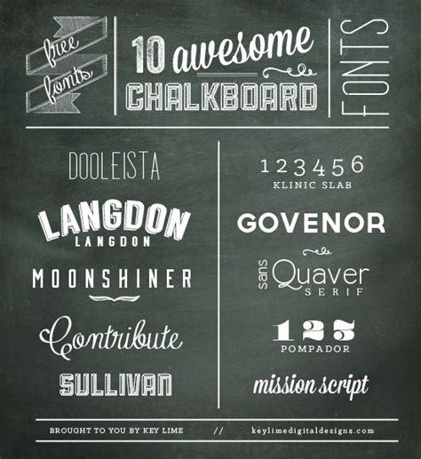 10 Free Chalkboard Fonts Kendra John Designs