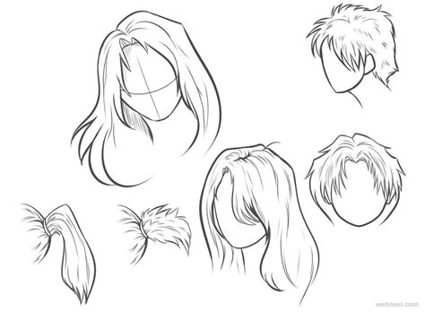 How To Draw Anime Manga Hair Draw Central Gambaran